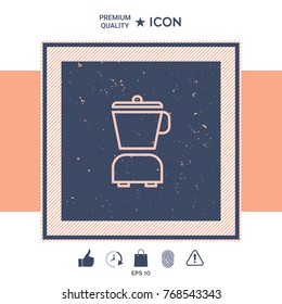 Kitchen blender linear icon