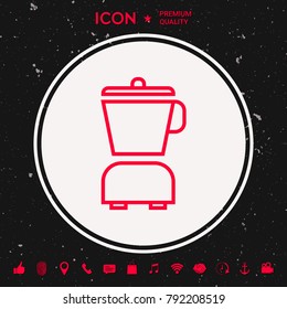 Kitchen blender linear icon