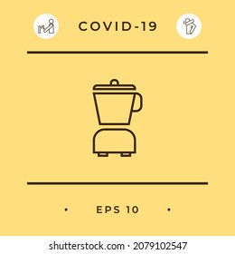 Kitchen blender linear icon. Elements for your design