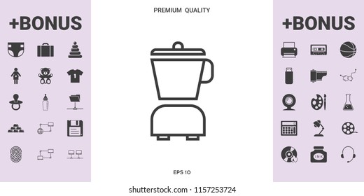 Kitchen blender linear icon - graphic elements for your design