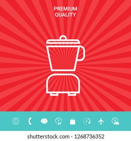 Kitchen blender linear icon. Graphic elements for your design