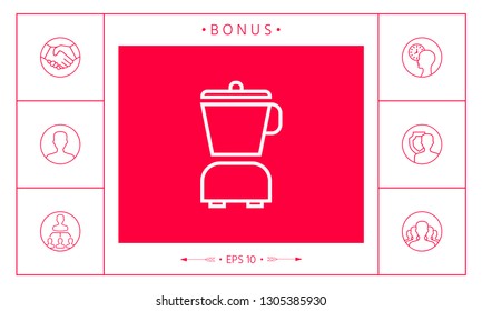Kitchen blender linear icon. Graphic elements for your design