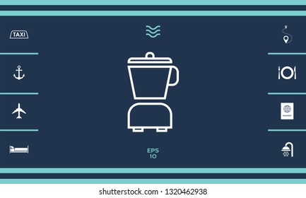 Kitchen blender linear icon. Graphic elements for your design