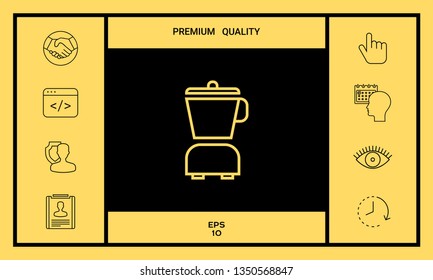 Kitchen blender linear icon. Graphic elements for your design