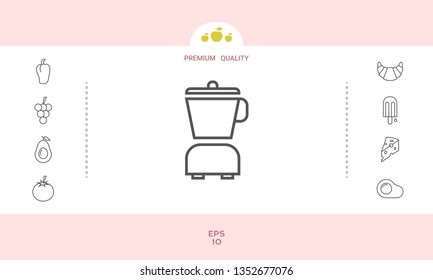 Kitchen blender linear icon. Graphic elements for your design
