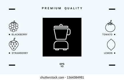 Kitchen blender linear icon. Graphic elements for your design