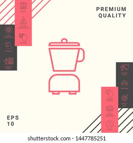 Kitchen blender linear icon. Graphic elements for your design