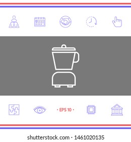 Kitchen blender linear icon. Graphic elements for your design