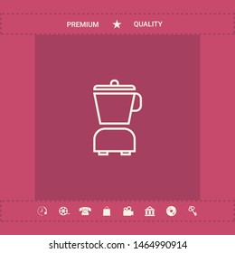 Kitchen blender linear icon. Graphic elements for your design