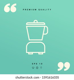 Kitchen blender linear icon. Graphic elements for your design