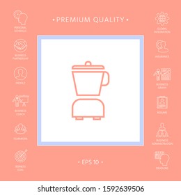 Kitchen blender linear icon. Graphic elements for your design