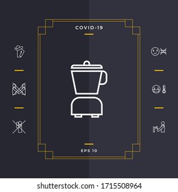 Kitchen blender linear icon. Graphic elements for your design