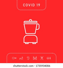 Kitchen blender linear icon. Graphic elements for your design
