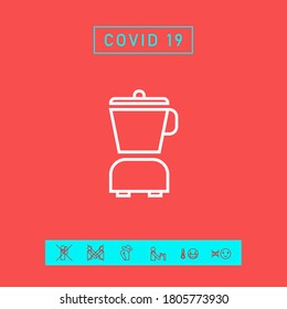Kitchen blender linear icon. Graphic elements for your design