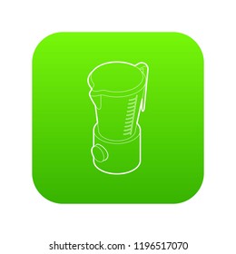 Kitchen blender machine icon green vector isolated on white background
