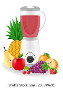 kitchen blender stationary vector illustration isolated on white background
