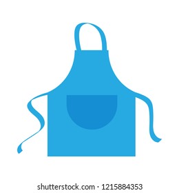 Kitchen blue apron. Vector illustration template.