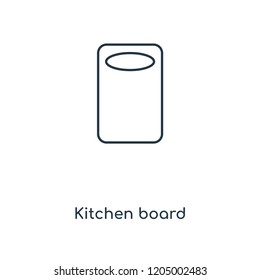 Kitchen board concept line icon. Linear Kitchen board concept outline symbol design. This simple element illustration can be used for web and mobile UI/UX.