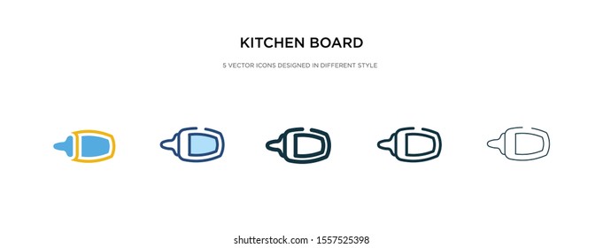 kitchen board icon in different style vector illustration. two colored and black kitchen board vector icons designed in filled, outline, line and stroke style can be used for web, mobile, ui