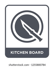 kitchen board icon vector on white background, kitchen board trendy filled icons from Kitchen collection, kitchen board simple element illustration
