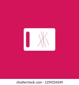 kitchen board icon vector. kitchen board sign on pink background. kitchen board icon for web and app