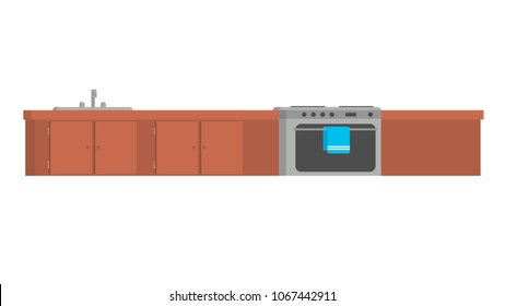 Kitchen board isolated vector illustration