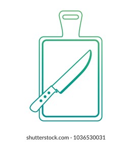 kitchen board with knife