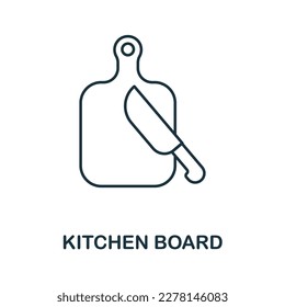 Kitchen Board line icon. Simple element from kitchen collection. Creative Kitchen Board outline icon for web design, templates, infographics and more