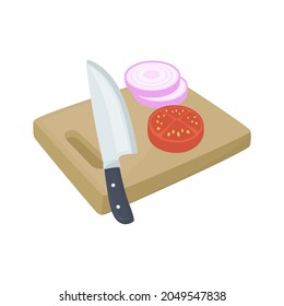 Kitchen Board Sign Emoji Icon Illustration. Cooking Tools Vector Symbol Emoticon Design Clip Art Sign Comic Style.