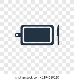 Kitchen board vector icon isolated on transparent background, Kitchen board transparency logo concept