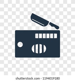 Kitchen board vector icon isolated on transparent background, Kitchen board transparency logo concept