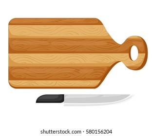 Kitchen board vector illustration isolated on white