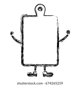 kitchen board wooden kawai character
