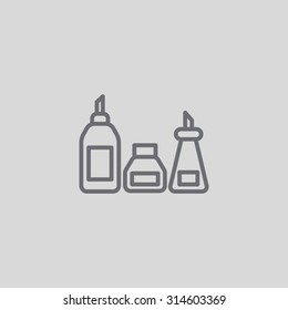kitchen bottle set icon  