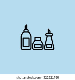 kitchen bottle set icon  