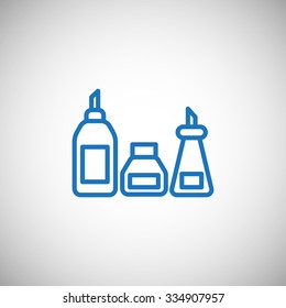 kitchen bottle set icon  