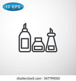 kitchen bottle set icon  