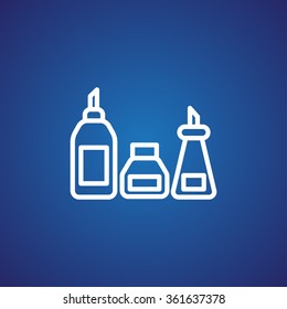 kitchen bottle set icon  