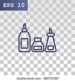 kitchen bottle set icon  