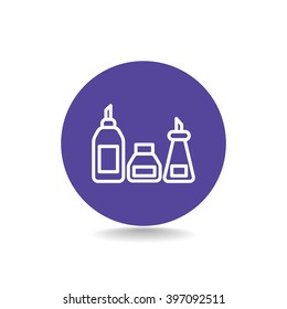 kitchen bottle set icon  