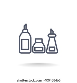 kitchen bottle set icon  
