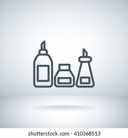 kitchen bottle set icon  