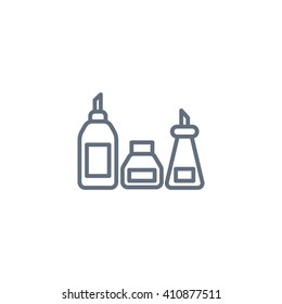kitchen bottle set icon  