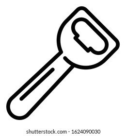 Kitchen bottle-opener icon. Outline kitchen bottle-opener vector icon for web design isolated on white background