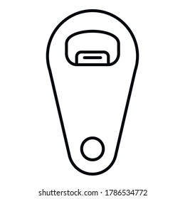 Kitchen bottle-opener icon. Outline kitchen bottle-opener vector icon for web design isolated on white background