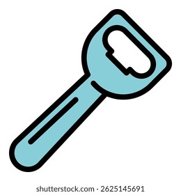 Kitchen bottle-opener icon. Outline kitchen bottle-opener vector icon color flat isolated