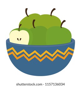 kitchen bowl with apples
