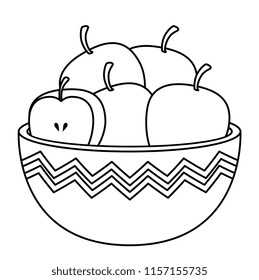 kitchen bowl with apples
