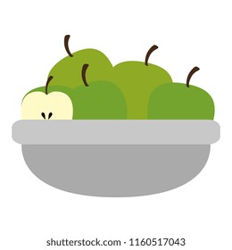 kitchen bowl with apples