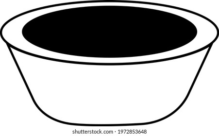 Kitchen bowl, icon illustration, vector on white background